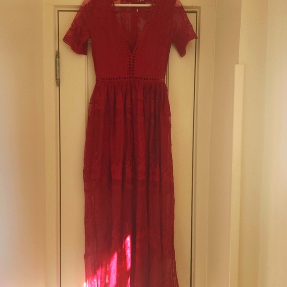 Boho Cottagecore Lacey Crotchet Dress - Picture 10 of 11
